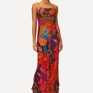NWT Farm Rio Vintage Wave Multicolour Sleeveless Maxi-Dress